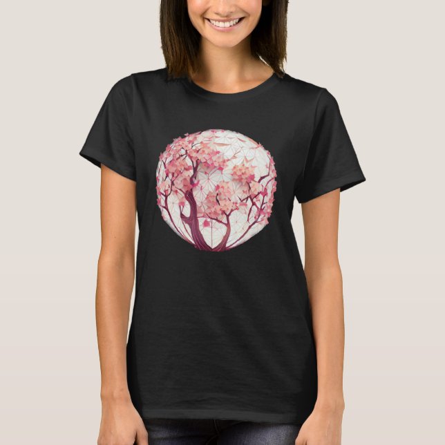 A Blossoming Fashion Statement Cherry Blossom Sphe T-Shirt (Vorderseite)