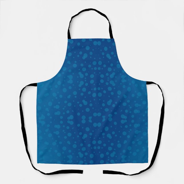 A blue apron with a subtle polka dot pattern  schürze (Vorderseite)