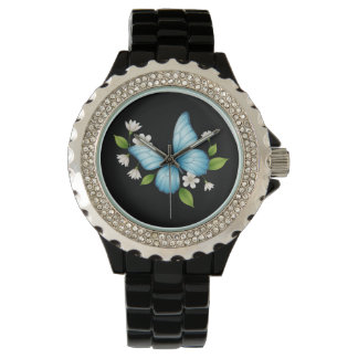 A blue butterfly eWatch Watch Armbanduhr
