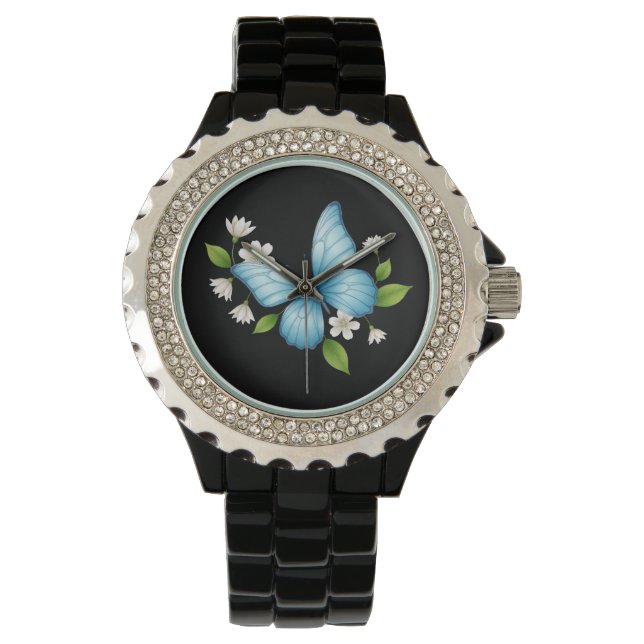 A blue butterfly eWatch Watch Armbanduhr (Vorderseite)