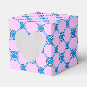 A blue white heart geschenkschachtel