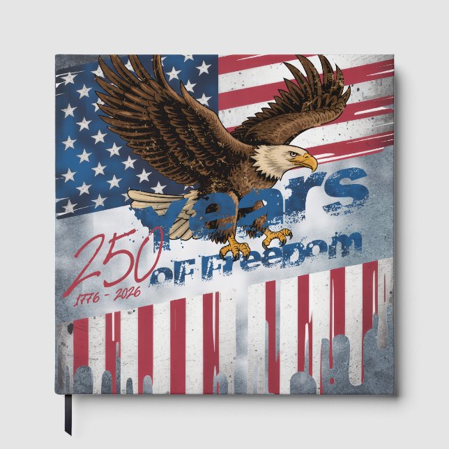 A bold,  illustration of an American symbol Gästebuch (Vorderseite)