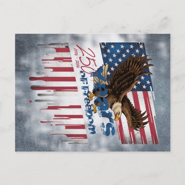 A bold illustration of an American symbol Postkarte (Vorderseite)