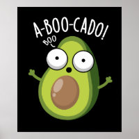 A-boo-cado Funny Avocado Scare Puns Dark BG