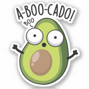 A-boo-cado Lustige Avocado-Schreck-Wortspiele Aufkleber