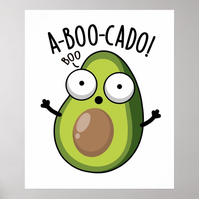A-boo-cado Lustige Avocado-Schreck-Wortspiele  Poster (Vorne)