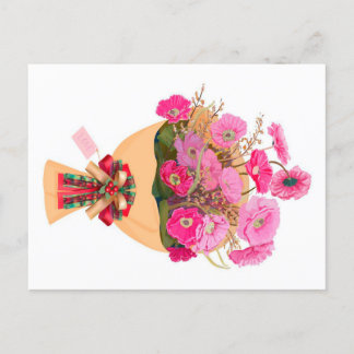 A bouquet of pink flowers canvas Print Feiertagspostkarte