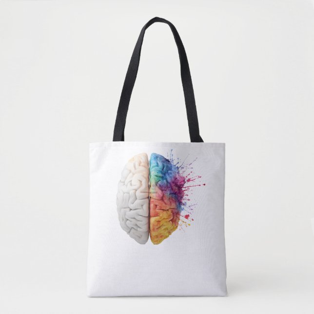 A brain divided between logical and creative sides (Vorderseite)