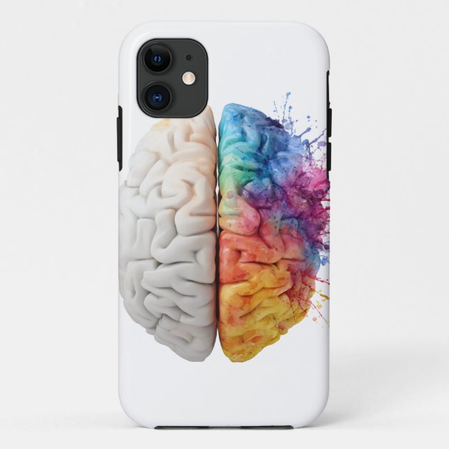A brain divided between logical and creative sides Case-Mate iPhone hülle (Rückseite)
