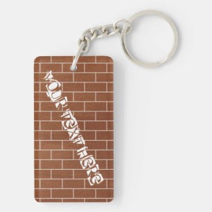 A Brick Wall Keychain - Your Text  Schlüsselanhänger