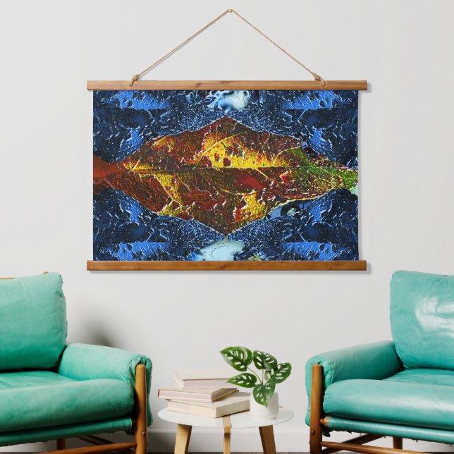 A Bright Goldfish Wandteppich Mit Holzrahmen (Wohnzimmer)