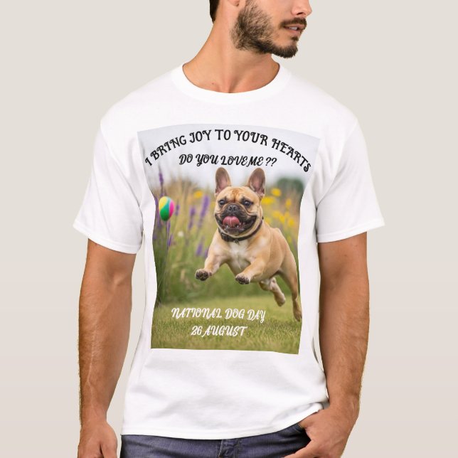 A Burst of Canine Joy: Celebrating National Dog D T-Shirt (Vorderseite)
