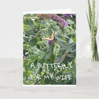 A **BUTTERFLY** FÜR MEINE **EHEFRAU** GEBURTSTAG KARTE