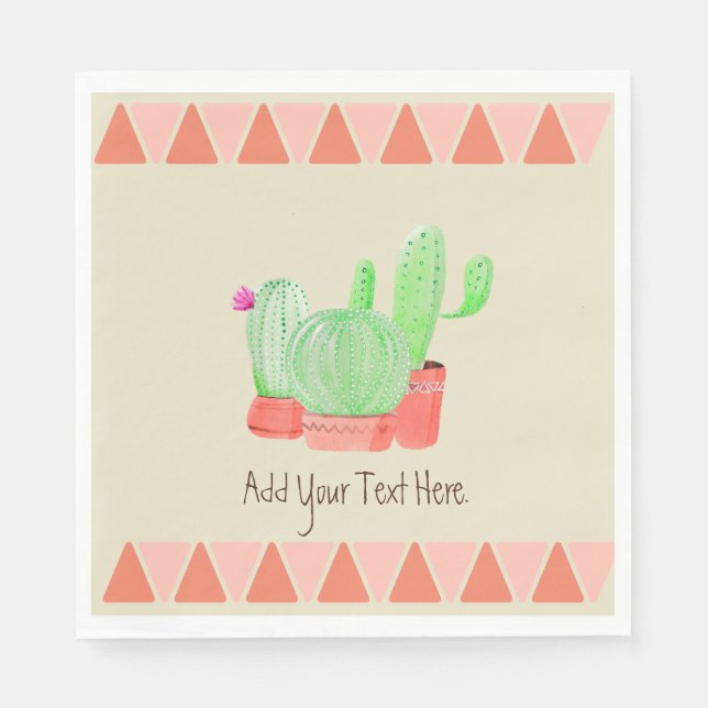 A Cactus Trio Paper Napkin Serviette (Vorderseite)