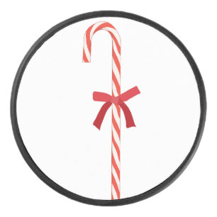 A Candy Cane Eishockey Puck