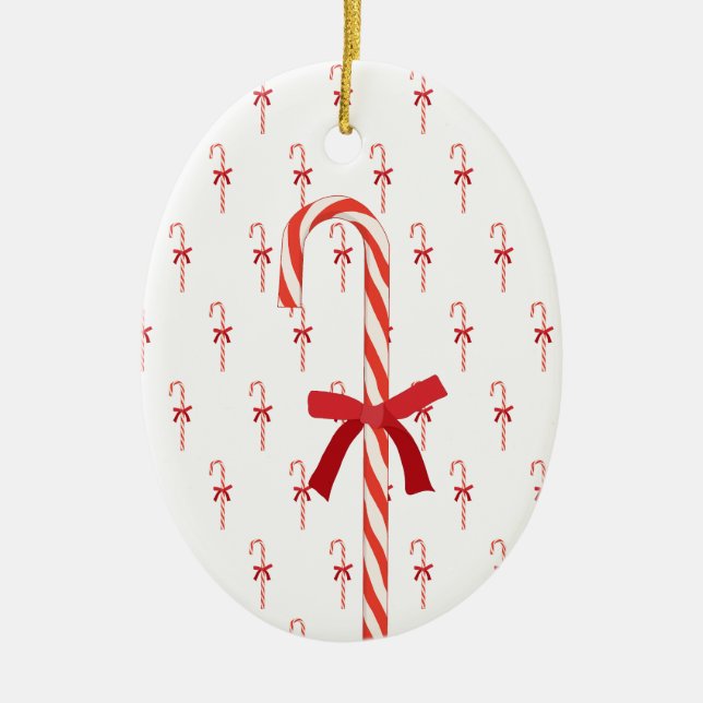 A Candy Cane Keramik Ornament (Vorne)