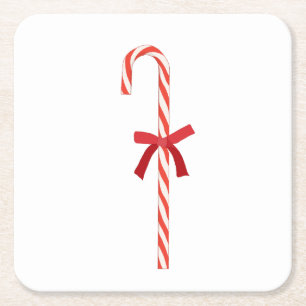 A Candy Cane Rechteckiger Pappuntersetzer