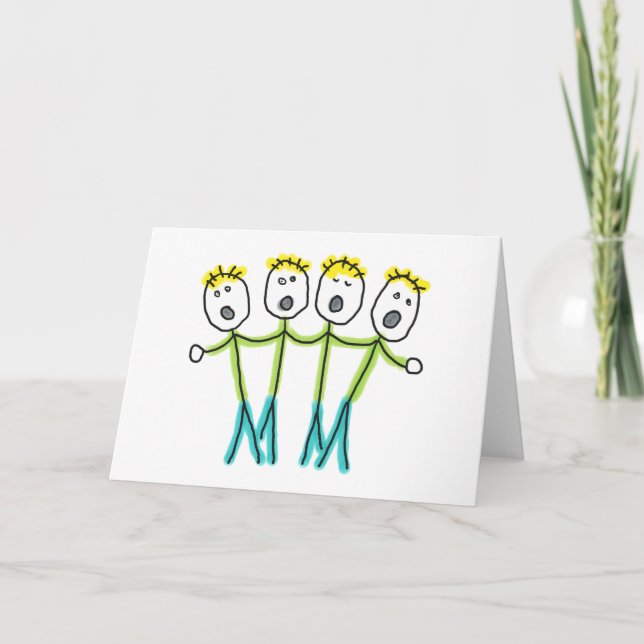 A Cappella Stickmen Karte (Vorderseite)