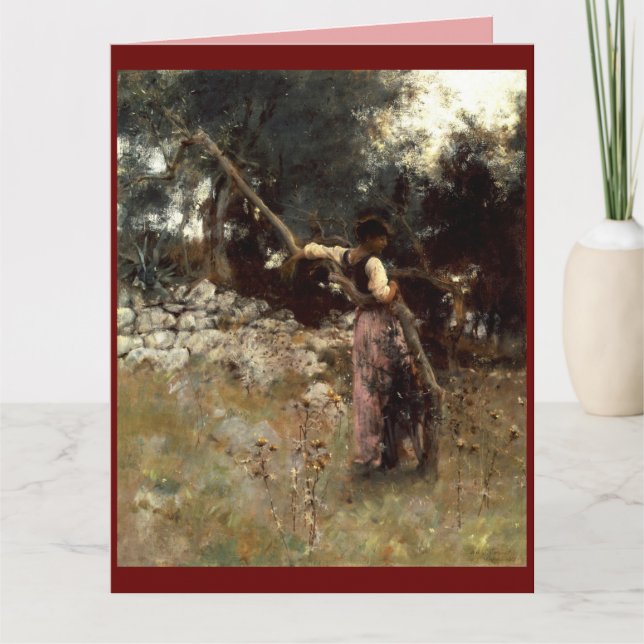 A Capriote, John Sargent 1878 Dankeskarte (Vorderseite)