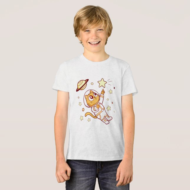 A Cat Beyond the Stars Tri-Blend Shirt (Vorderseite voll)