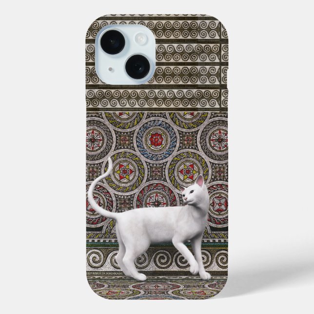 A cat on the mosaic Case-Mate iPhone hülle (Rückseite)