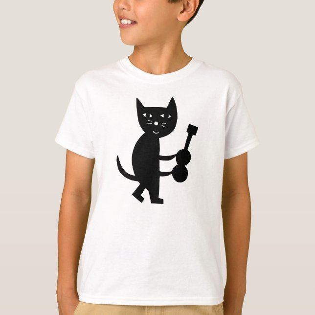 A Cat With A Guitar T-Shirt (Vorderseite)