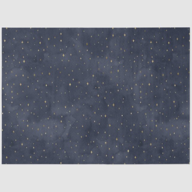 A Celestitic Starry Night Series Design 7 Seidenpapier (Vorderseite)