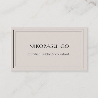 a certified public accountant BUSINESSCARD Visitenkarte