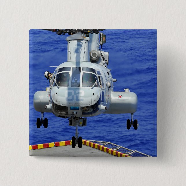 A CH-46E Sea Knight Hubschrauber Button (Vorderseite)