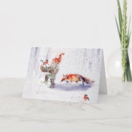 A charming Scandinavian winter scene  Tack Kort Dankeskarte