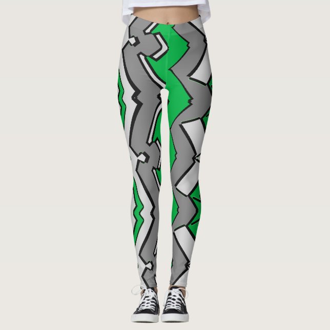 A chavron multicolor "Ratti_Creative_Arts" Leggi Leggings (Vorderseite)