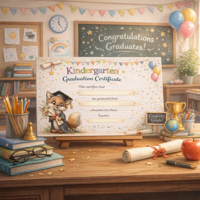 A Cheerful Fox Celebrating Graduation (Von Creator hochgeladen)