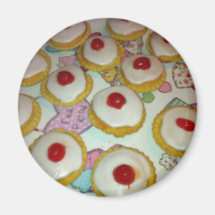 A Cherry Bakewell Tart Magnet