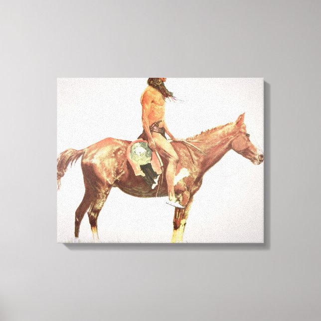 A Cheyenne Brave, 1901 (Farbe litho) Leinwanddruck (Vorderseite)