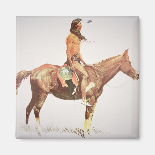 A Cheyenne Brave, 1901 (Farbe litho) Magnet (Vorne)