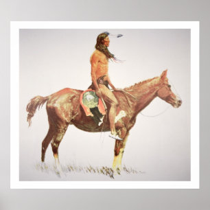 A Cheyenne Brave, 1901 (Farbe litho) Poster