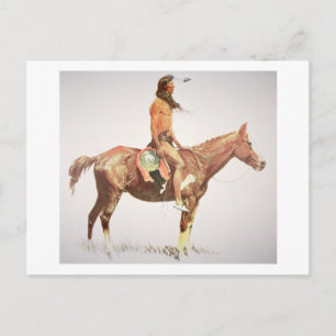 A Cheyenne Brave, 1901 (Farbe litho) Postkarte