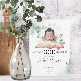 A Child Of God Has Arrived Birth Announcement Card