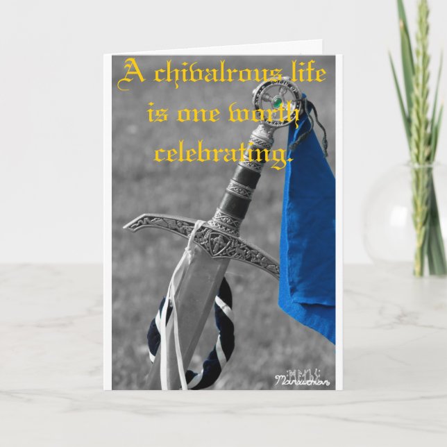 "A Chivalrous Life" Birthday Card Karte (Vorderseite)