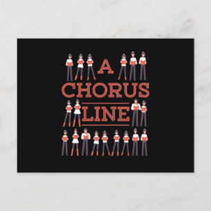 A Chorus Line Choir Music Singer Musician Gift Postkarte