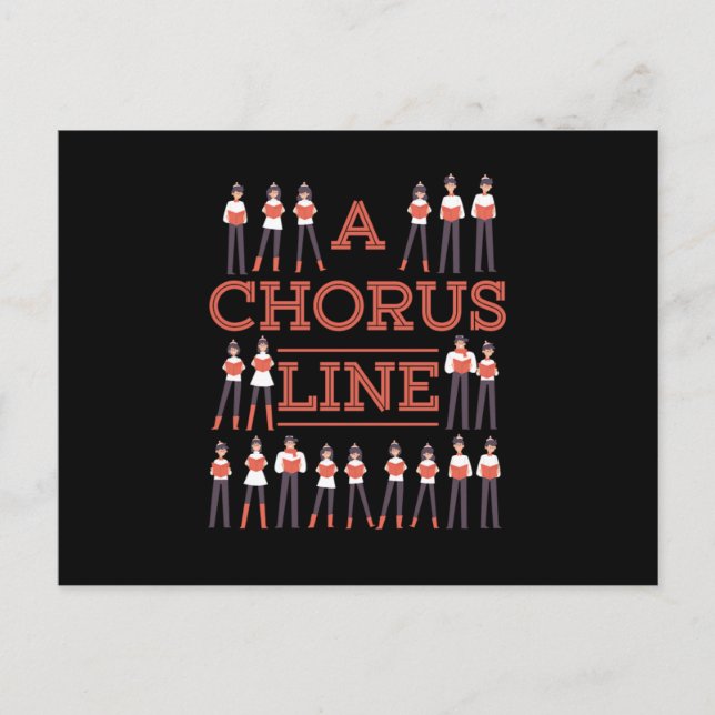 A Chorus Line Choir Music Singer Musician Gift Postkarte (Vorderseite)