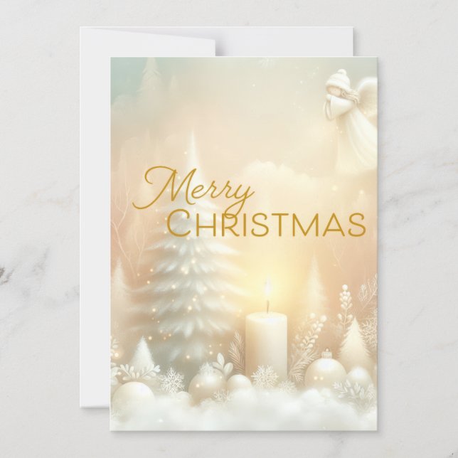 A Christmas Angel Fantasy Snowy Landscape Magneteinladung (Vorderseite)