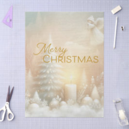 A Christmas Angel Fantasy Snowy Landscape Seidenpapier