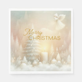 A Christmas Angel Fantasy Snowy Landscape Serviette