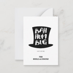 A Christmas Carol Bah Humbug Holiday Mini Card Mitteilungskarte