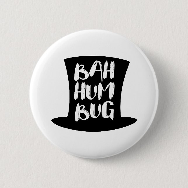 A Christmas Carol Bah Humbug Holiday Round Button (Vorderseite)