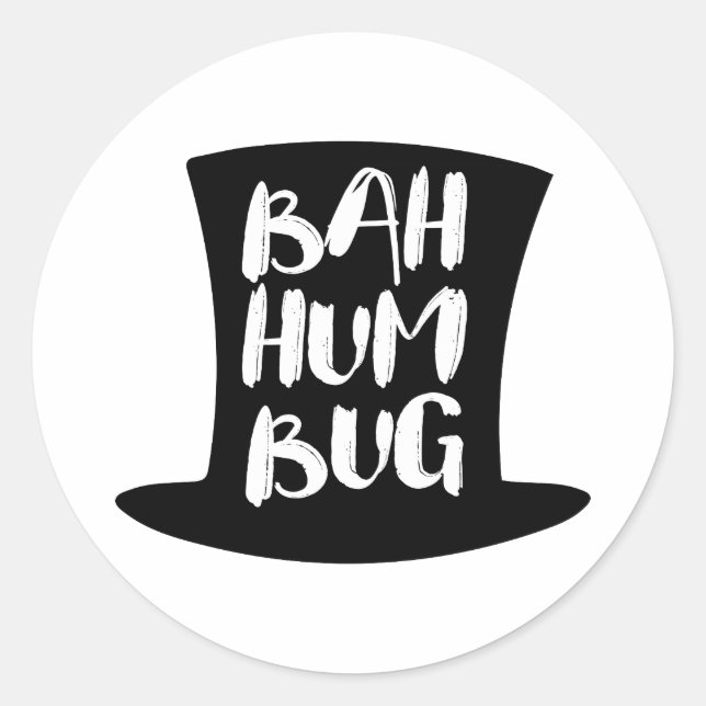 A Christmas Carol Bah Humbug Holiday Round Sticker (Vorderseite)