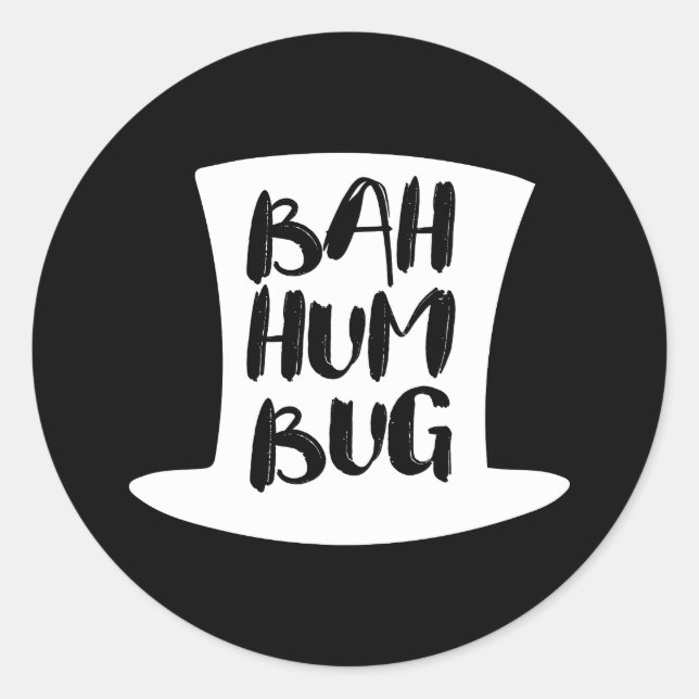 A Christmas Carol Bah Humbug Holiday Round Sticker (Vorderseite)