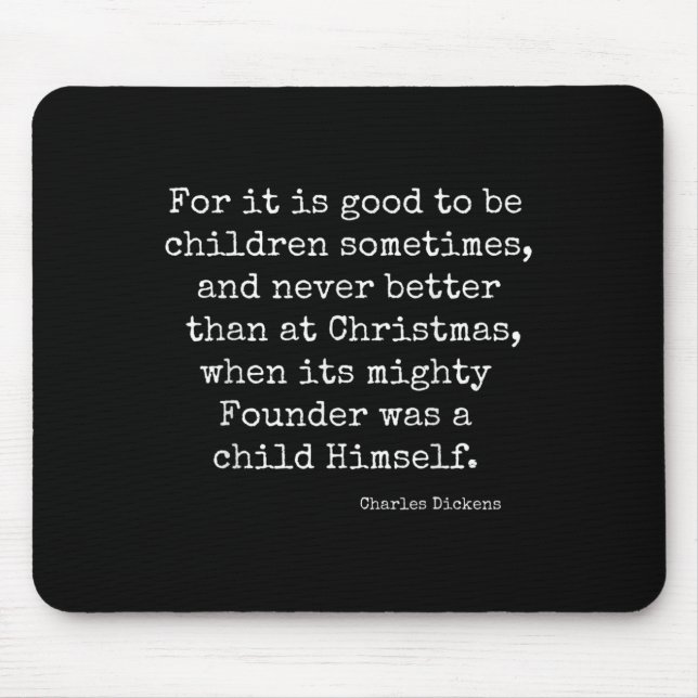 A Christmas Carol Charles Ens Book Reader Quote Gi Mousepad (Vorne)