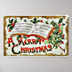 A christmas greeting with bible words poster